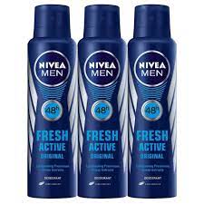 NIVEA MEN FRESH ACTIVE DEODORANT 150ml*3        